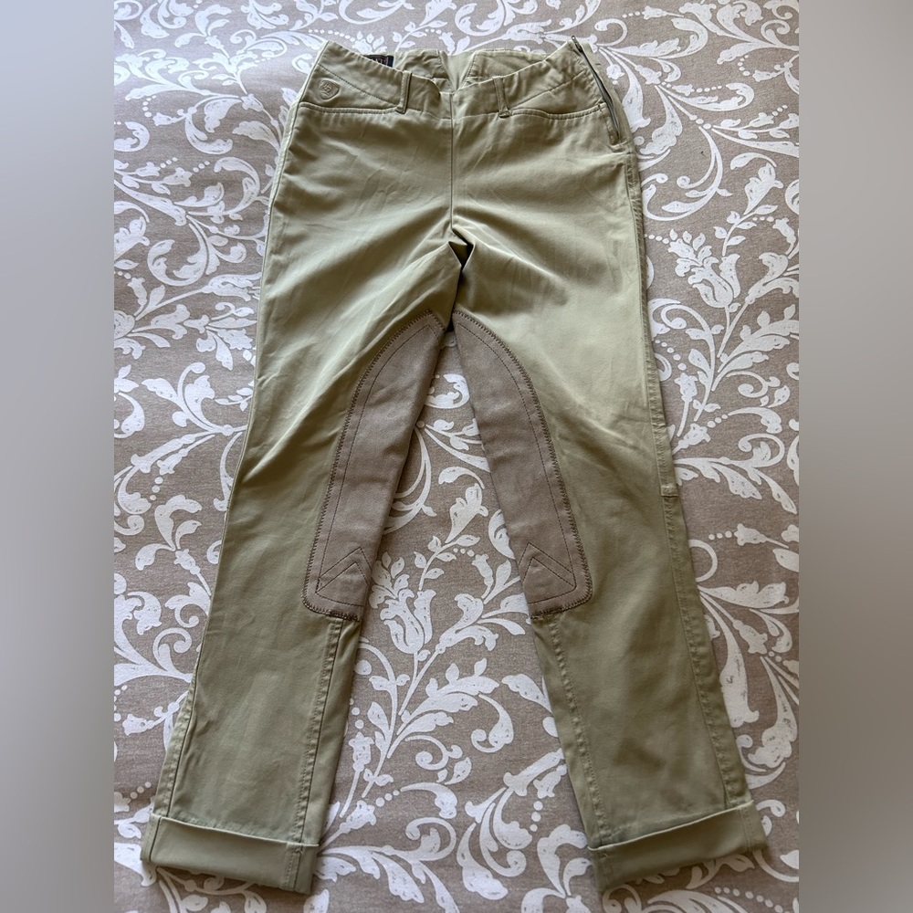 Children’s size 10 Ariat riding breeches (tan)